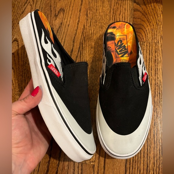 Vans x A$AP Worldwide | Black White Classic Slip-On Mule Shoes Sz 7M/8.5W - Picture 1 of 5